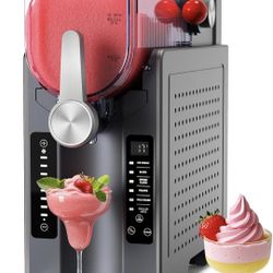 Slushie Machine No Ice Needed: Soft Serve Ice Cream Machine,Slushy Machine for Home with 6 Preset Programs, Quiet Operation, LED Display, Auto-Clean,P
