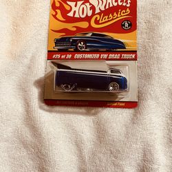 HOT WHEELS CLASSICS SERIES 2 BLUE CUSTOMIZED VW DRAG TRUCK #2