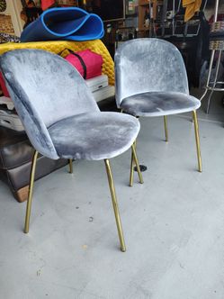 Set of 2, Suede Chairs in perfect condition - $29 for Both