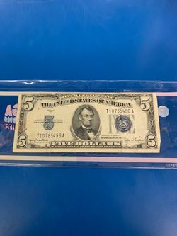 1934 D $5 Washington DC