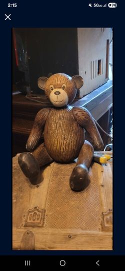 Vintage Solid Wood Large Jointed Teddy Bear
BAILEYBOOTIK