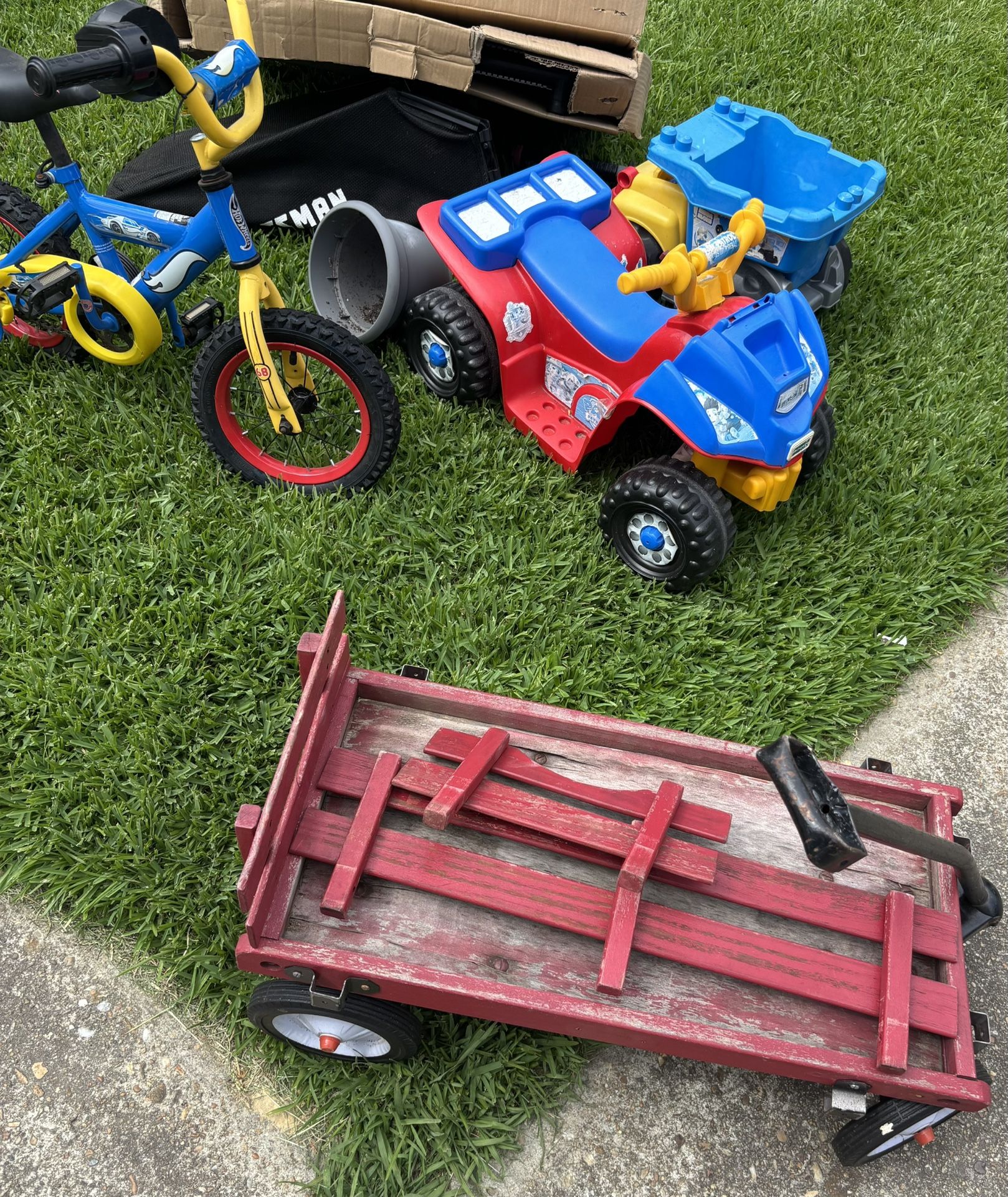 Mini Power Wheel, Kids Small Bike and Wagon