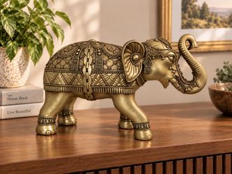 Gold Decorative Elephant Figurine