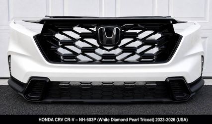 WHITE HONDA CR-V NH-603P - White Diamond Pearl Tricoat CRV FRONT BUMPER 2023 2024 2025 2026