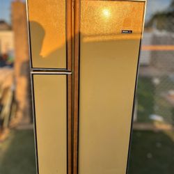 Vintage Frigidaire Fridge Yellow Gold