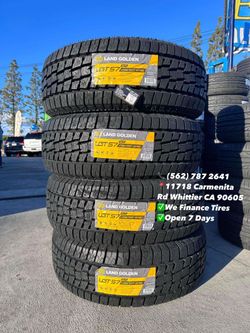 LT 285/70R17 Todo Terreno AT Land Golden New Set of Tires Installed and Balanced Set de Llantas Nuevas Instaladas y Balanceadas