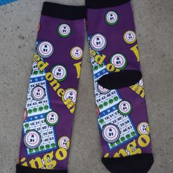 Unisex Novelty BINGO Crew Socks Casual Funny Crazy Dress Socks Gift 