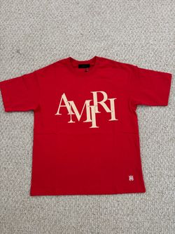 Amiri Staggered Logo Cotton Tee