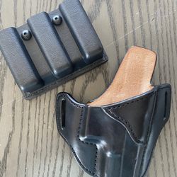 Leather holster And magasin Holder For Glock