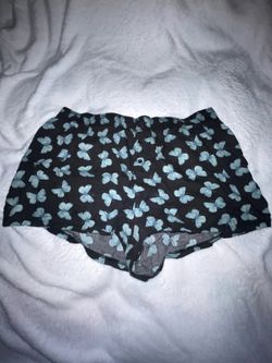 Black and blue butterfly print boxer shorts 