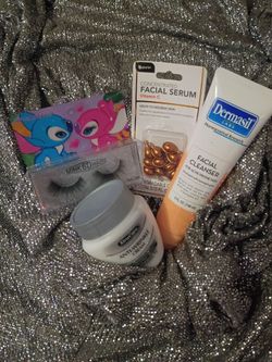 skin care package with lashes