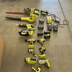 Ryobi Power Tool Set Including Batteries and  Chargers