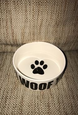 I WOOF YOU dog bowl