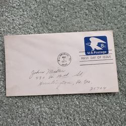 1971 First Day Of Issue Cover Featuring An Embossed, Postage Prepaid American Bald Eagle 8¢ #U557
