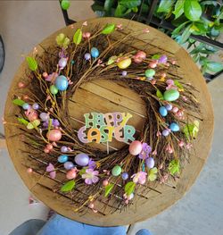 Easter Grapevine Wreath with Eggs