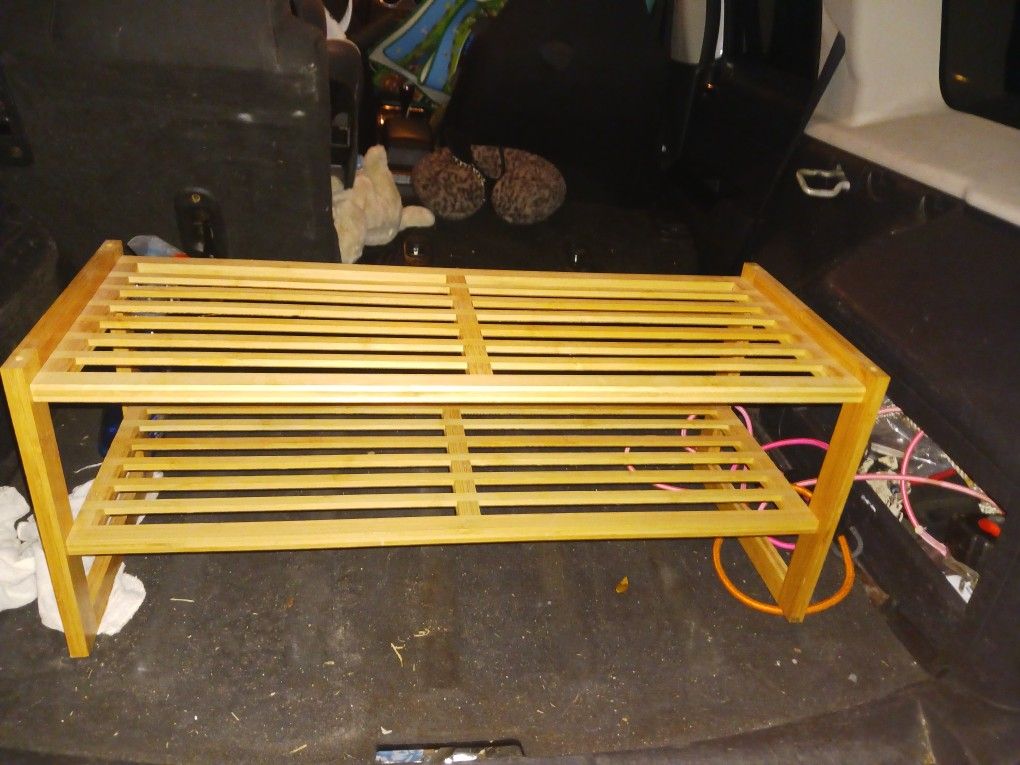 NICE 32IN WOOD SHOE STAND 8 FINAL PRICE Look My Post Tons Items