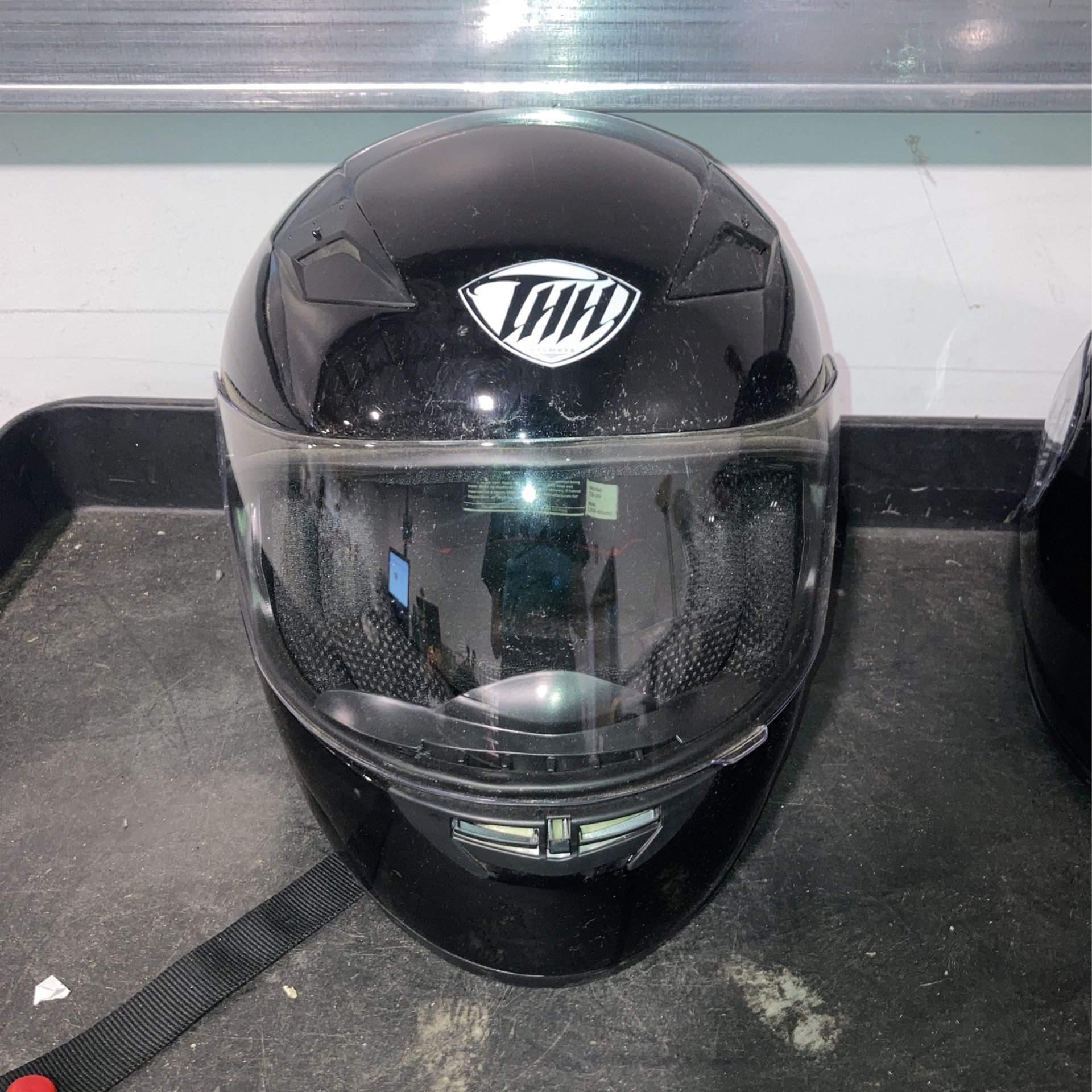 THH TS-39 Dot Fmvss No. 218 Certified Black Motorcycle Helmet Biker Gear