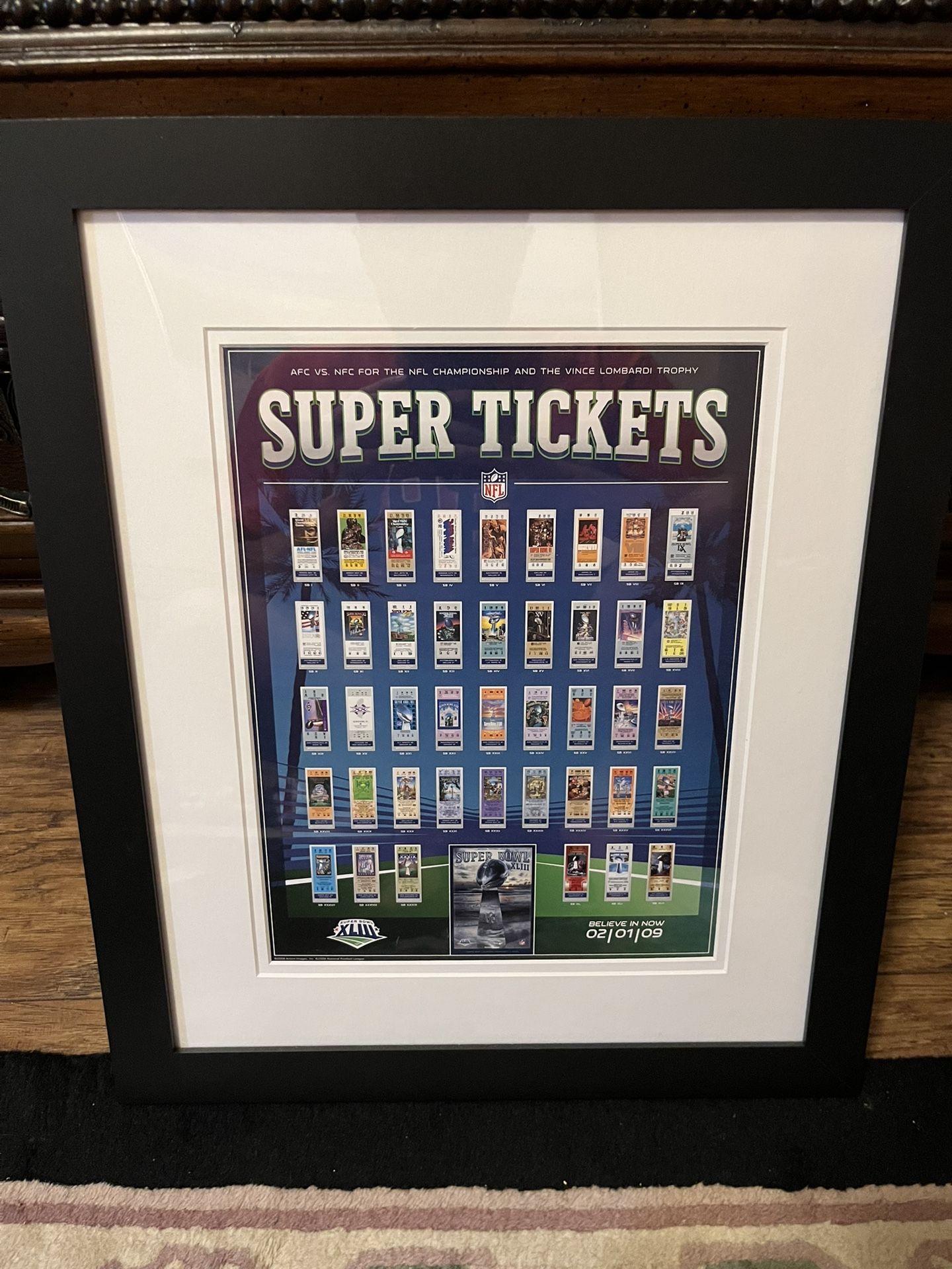 Super Bowl Tickets Framed Print