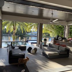 MARBELLA ALUMINUM LEFT-ARM CHAISE SECTIONAL (2) Classic Left-Arm Sofa-Chaise Sectional Overall: 89"W x 64½"D x 24½"H Classic Left-Arm Chaise: 31½"W x 