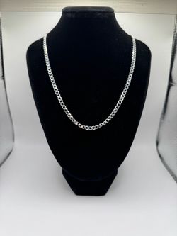 S925 silver cuban chain 4mm