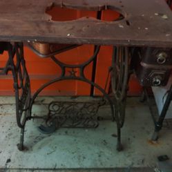 Antique Sewing Machine Table 