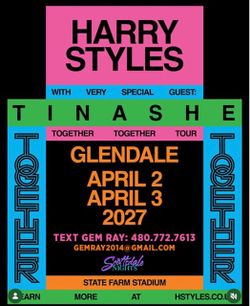 Harry Styles Tickets - Phoenix, AZ (April 3rd)