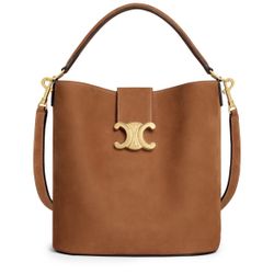 Celine Louise Medium Bucket in nubuck calfskin