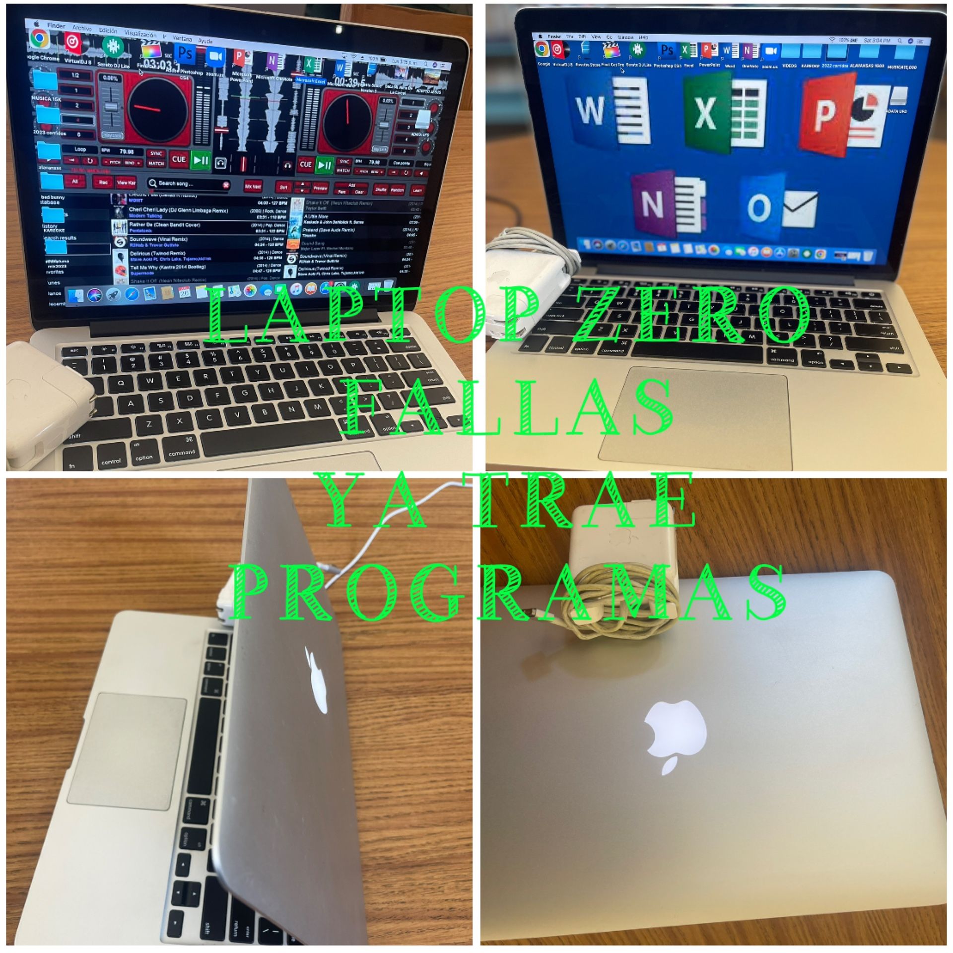 Apple pro i core 5 HDMI Trae programas 8gb ram. 240 ssd gb Muy rápida ✅VIRTUAL DJ 8 ✅SERATO DJ lite ✅iLLUSTRATOR editados de fotos ✅MICROSOFT O