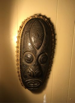 Mask wall art from far away