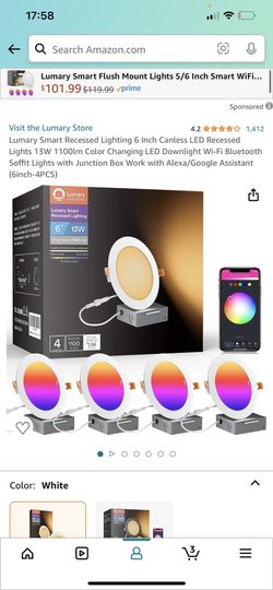 2 Pack LED Recessed Color Changing Lights 