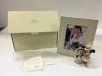 LENOX DISNEY MINNIE'S DREAM WEDDING 5 X 7 PICTURE FRAME NEW in BOX w/COA