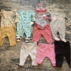 Baby girl clothes Size 3 Month