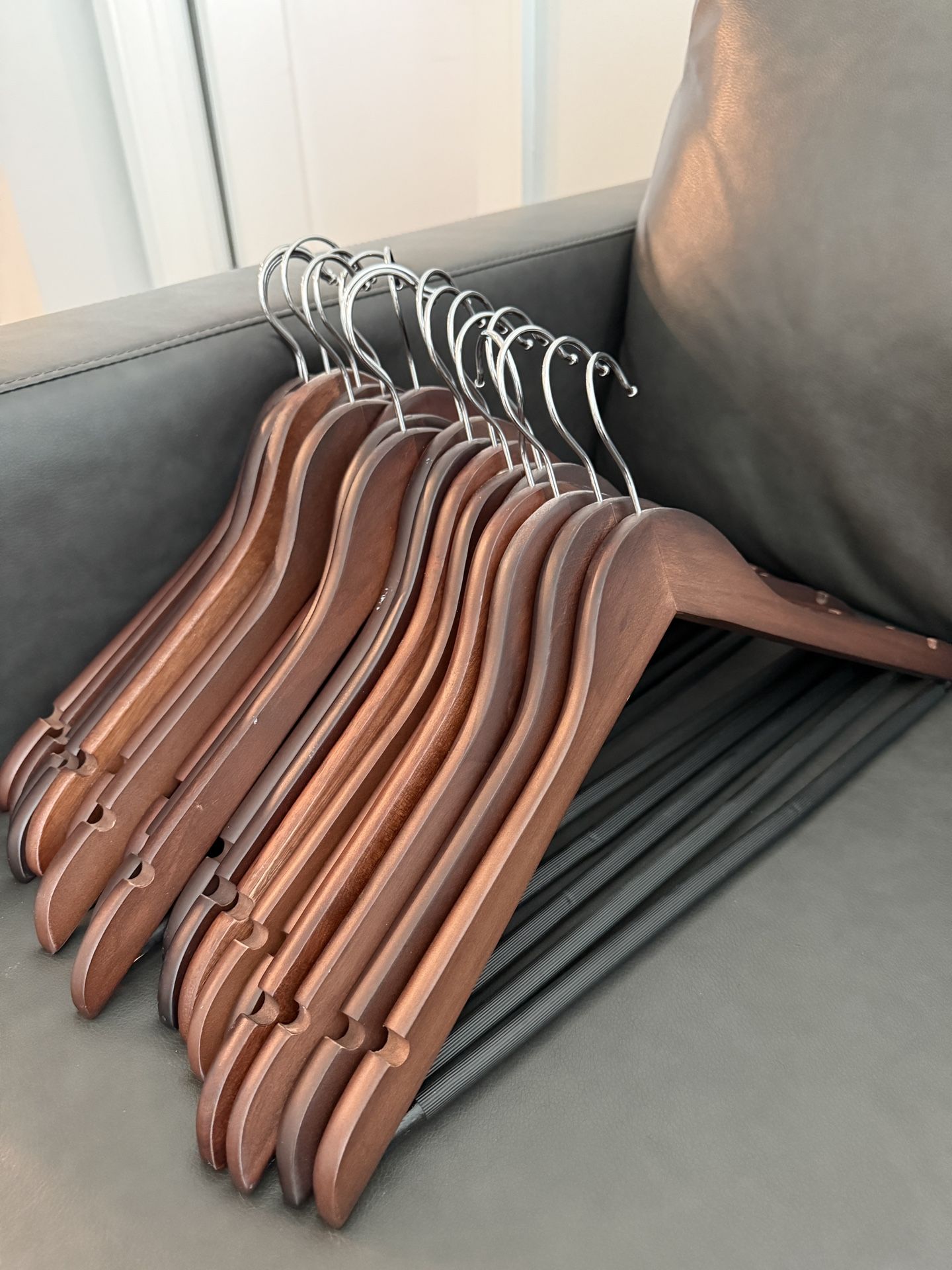 20 Used Wooden Hangers – Great Condition