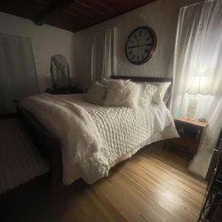 Wooden Queen Sleigh Bed Frame