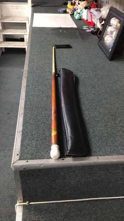 Vintage Antique Japan Walking Cane Pool Cue w/Case