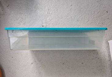 Under Bed Storage Clear Container Box Size: 26 3/8" x 16" x 5 5/8" High
