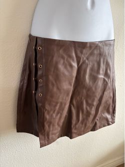 (M) Brown Leather Skirt