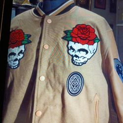REASON CLOTHING COMPANY TAN BOMBER JACKET  XXL