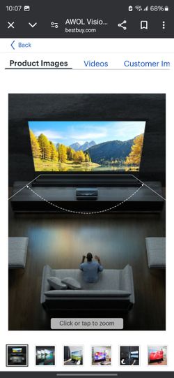 Floor Rising Screen Projector 3D/4k. Cones With Remote. 120"
