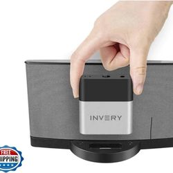 INVERY DockLinQ Pro 30 pin Bluetooth 5.0 Adapter Receiver for Bose Sounddock and Other 30pin iPod iPhone Music Docking Station(Not for Cars)
