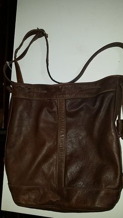Brown leather purse