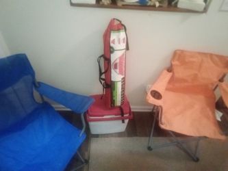 Camping Gear 2 Chairs Tent Cooler