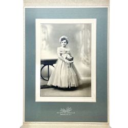 Antique First Communion Portrait Photograph Young Girl 1930s Ida Art Studios NY