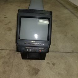 Portable TV with VCR - Works Great. Perfect for Camper Or Conversion Van