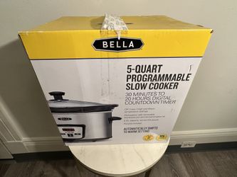 Sealed Unopened  bought from Macy’s     Bella 5 Qt Programmable Slow Cooker