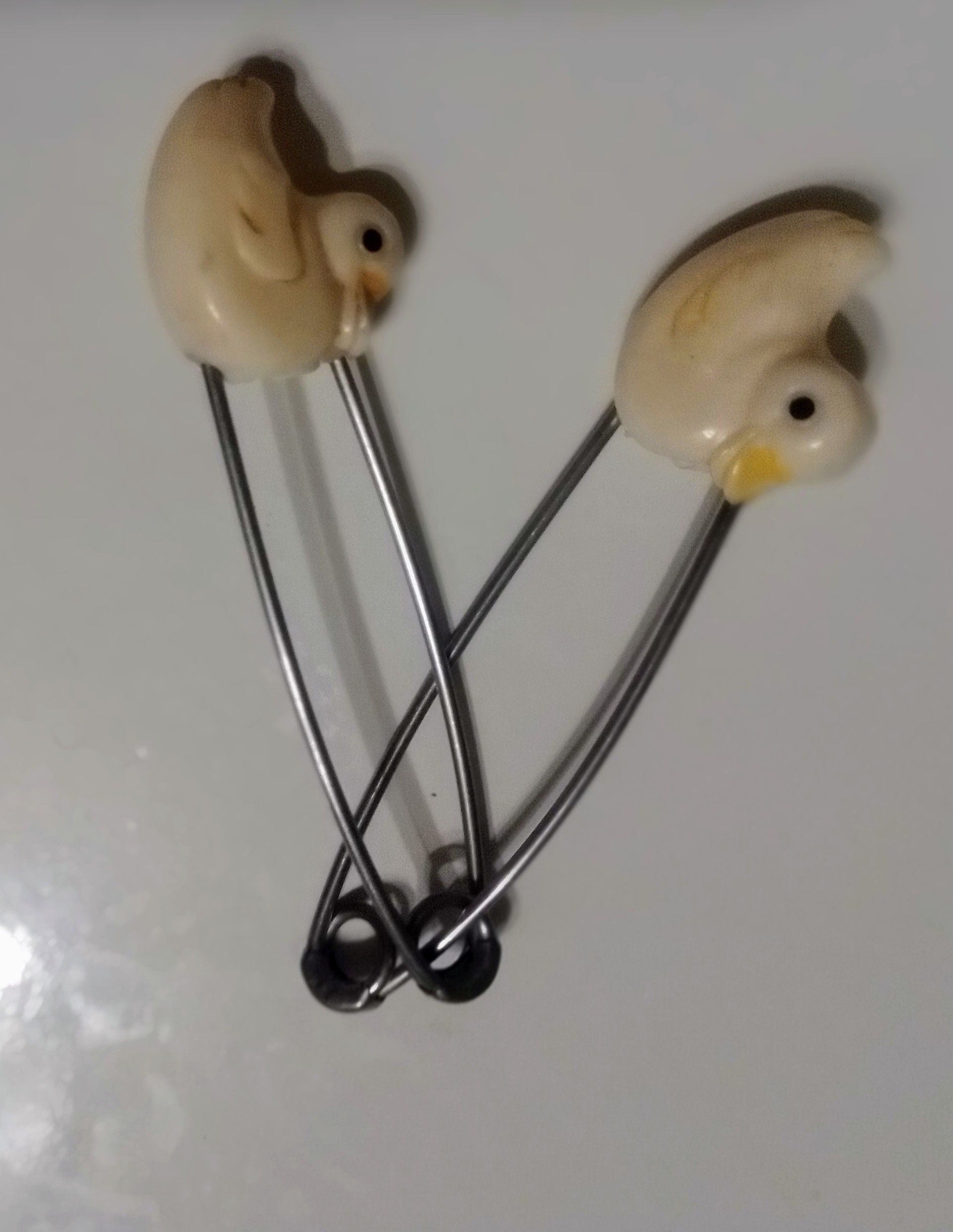 Antique duck diaper pins