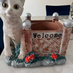 Cat-Themed Garden Planter