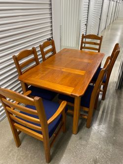 Dining Room table Set with 6 Chairs Solid Wood