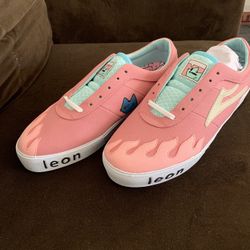 Lakai x leon karssen sheffield pink & white skate shoes sale