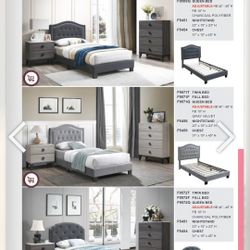 Twin Size Platform Beds W Ortho Mattress.colchon